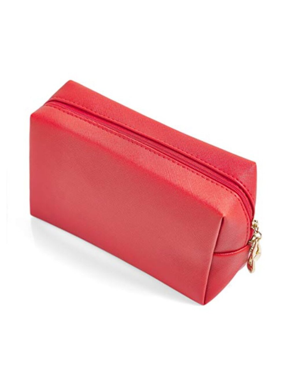 Water Resistant PU Leather Cosmetic Bag Travel Makeup Pouch Minimalist Zipper
